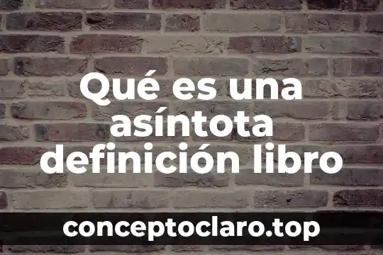 Qué es una asíntota definición libro