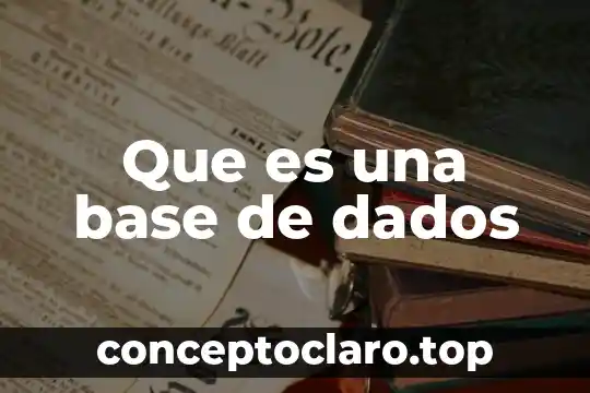Que es una base de dados