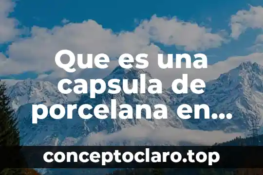 Que es una capsula de porcelana en biologia