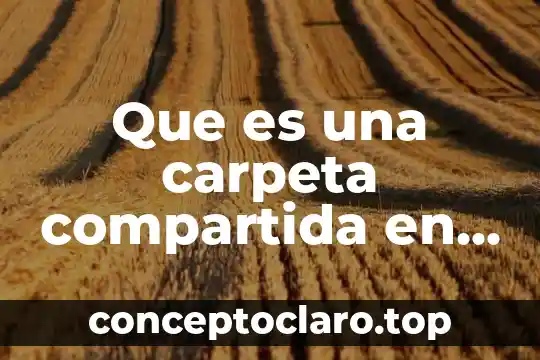 Que es una carpeta compartida en informatica