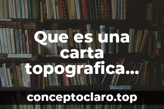 Que es una carta topografica definicion