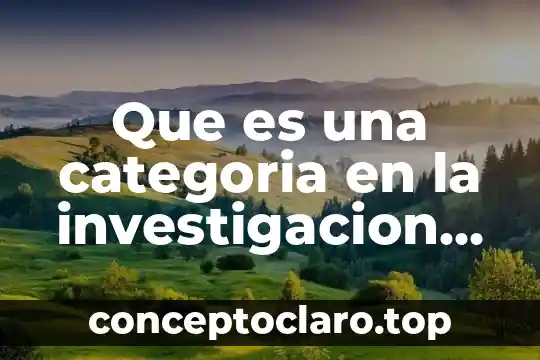 Qué es el universo en la investigación de campo 3 Que es una categoria en la investigacion cualitativa