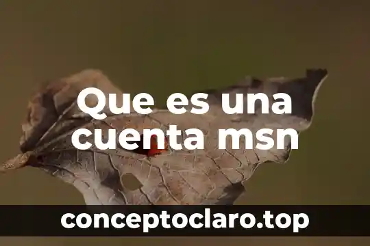 Que es nombre de la cuenta cargar 4 Que es una cuenta msn