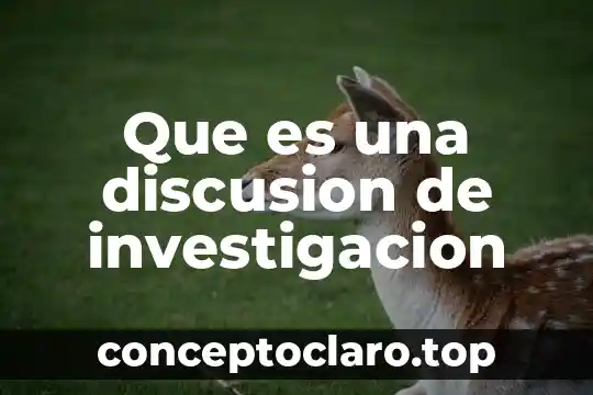 Que es una discusion de investigacion