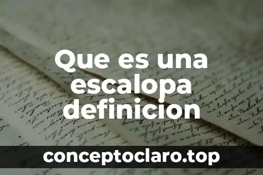 Que es una escalopa definicion