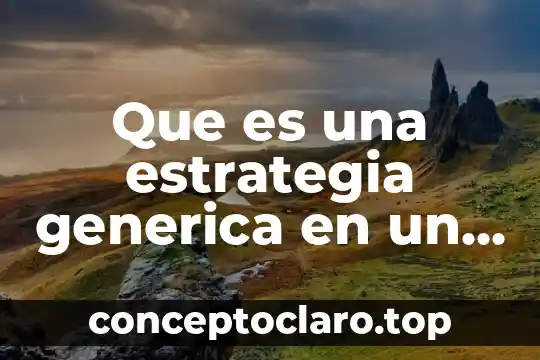 Que es la estrategia del oceano azul resumen 4 Que es una estrategia generica en un hotel