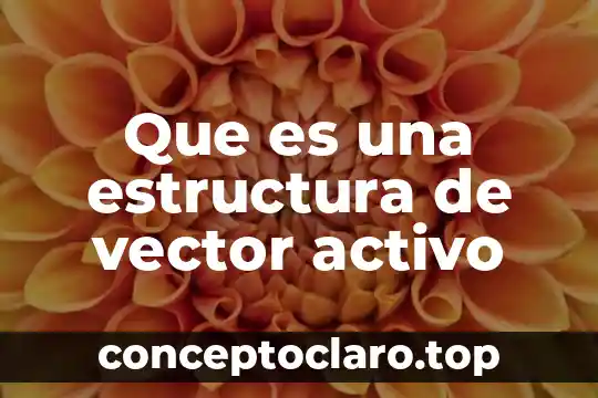 Que es un principio activo de una planta 3 Que es una estructura de vector activo