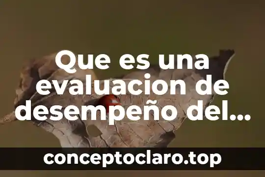 Que es una evaluacion de desempeño del empleado