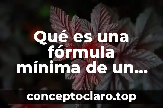 Que es el sistema mecanico del microscopio compuesto 6 Qué es una fórmula mínima de un compuesto químico