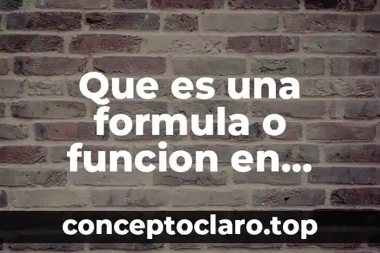 Que es dispersión en excel 5 Que es una formula o funcion en excel