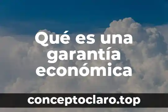 Qué es una garantía económica
