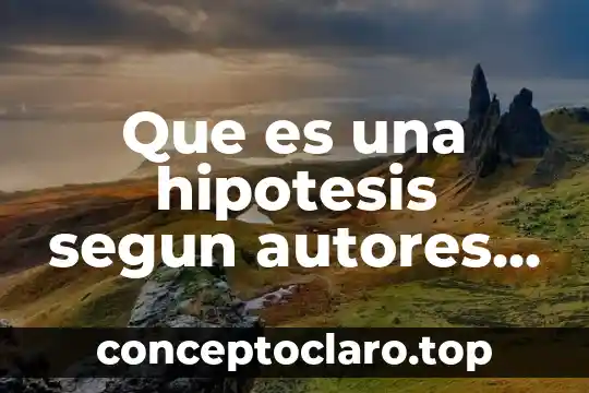 Que es una adecuacion segun autores 3 Que es una hipotesis segun autores de trabajo social