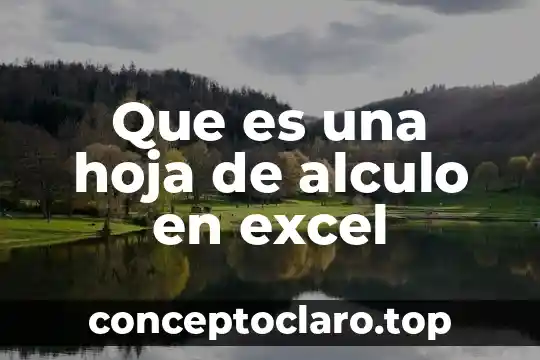 Qué es un rango y tipos de celdas en Excel 5 Que es una hoja de alculo en excel