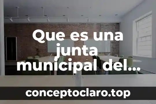 Que es una junta municipal del agua