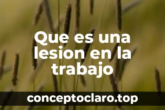 Simplificacion del trabajo que es 3 Que es una lesion en la trabajo