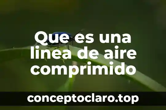 Que es una linea de aire comprimido