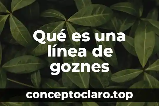 Qué es una línea de goznes