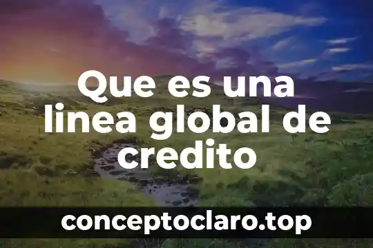 Que es una linea global de credito