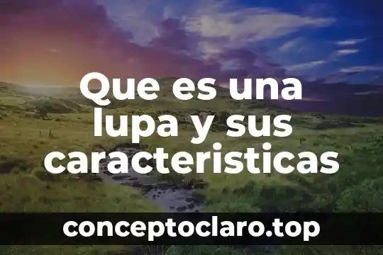 Que es una lupa y sus caracteristicas