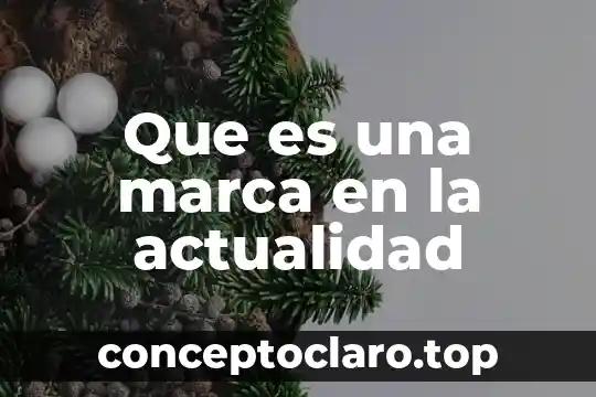 Que es una marca en la actualidad