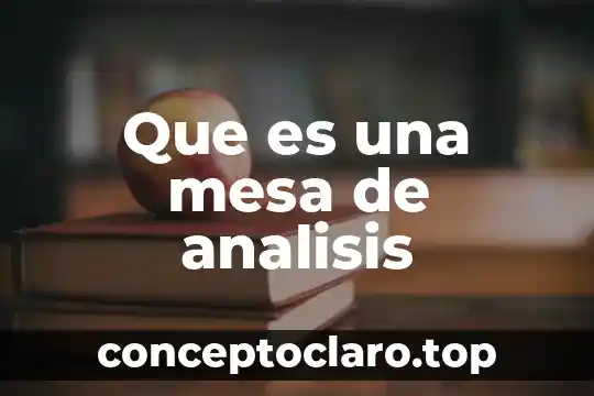 Que es un servicio a la mesa en gastronomia 3 Que es una mesa de analisis