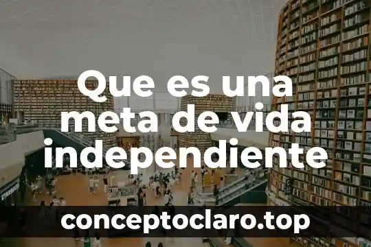Que es una meta de vida independiente