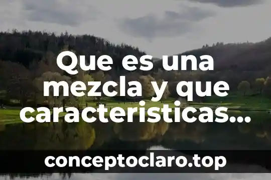 Que es el shampoo elemento compuesto o mezcla 7 Que es una mezcla y que caracteristicas posee