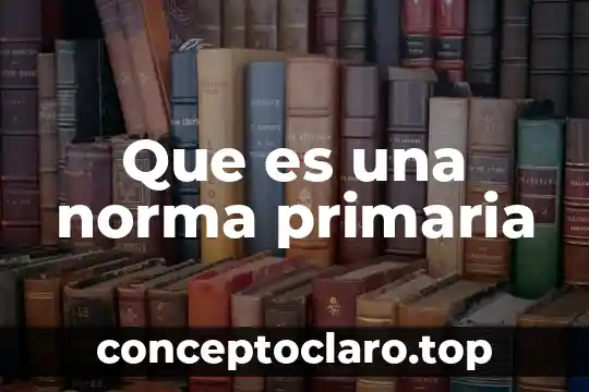 Pila primaria que es 5 Que es una norma primaria