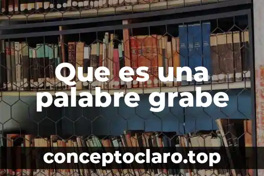 Que es grafica y sus caracteristicas y tipos 4 Que es una palabre grabe