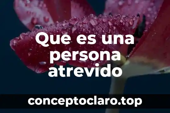 Que es una persona atrevido