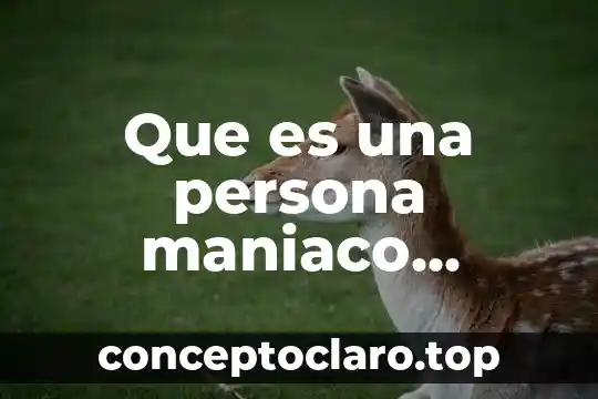 Que es una persona maniaco compulsivo