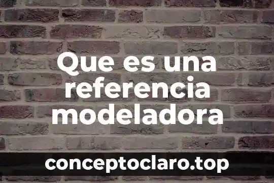Que es una referencia modeladora