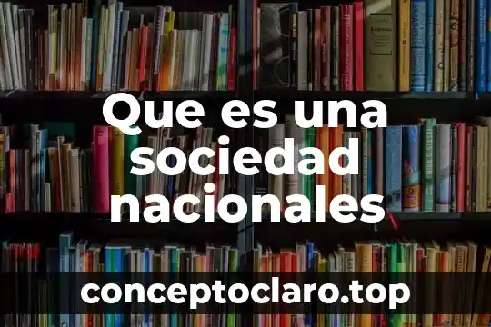 Que es una sociedad nacionales