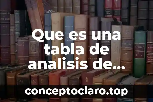 Que es una tabla de analisis de partidos politicos