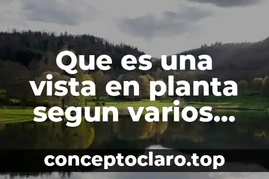 Que es una vista en planta segun varios autores