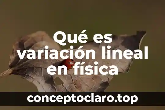 Que es el tipo de implantación lineal 8 Qué es variación lineal en física