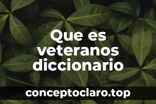 Que es veteranos diccionario