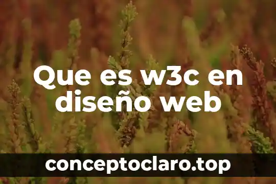 Que es w3c en diseño web