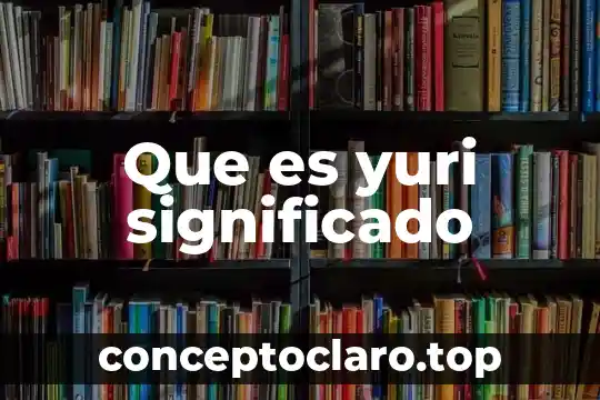 Que es yuri significado