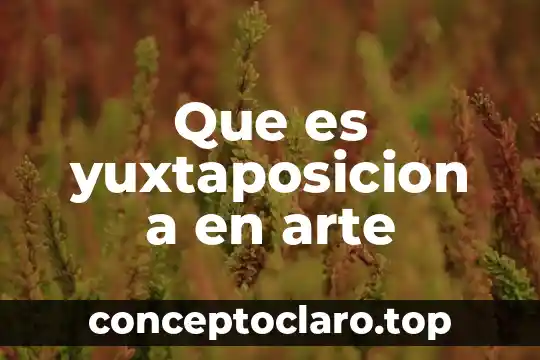 Que es yuxtaposicion a en arte