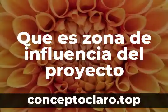 Que es zona de influencia del proyecto