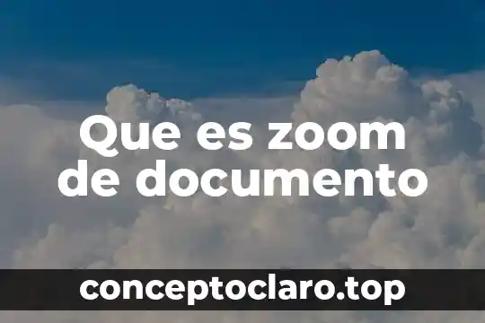 Que es zoom de documento