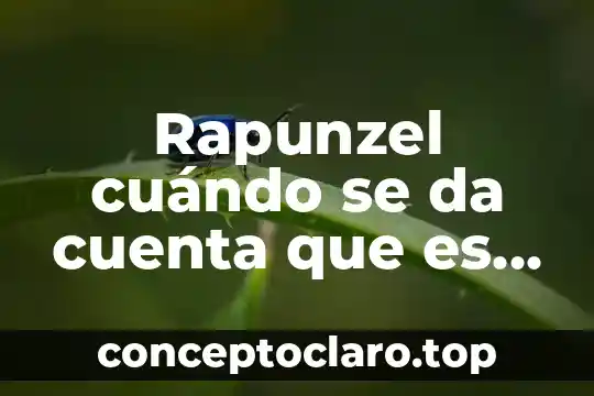 Que es lo que le da color alas plantas 3 Rapunzel cuándo se da cuenta que es la princesa