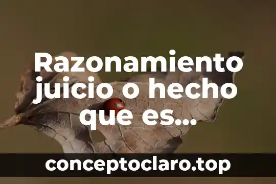 Razonamiento juicio o hecho que es consecuencia lógica