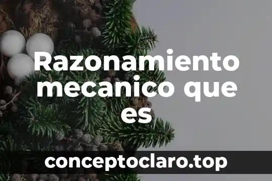 Razonamiento mecanico que es