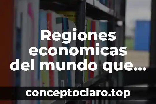 Regiones economicas del mundo que es