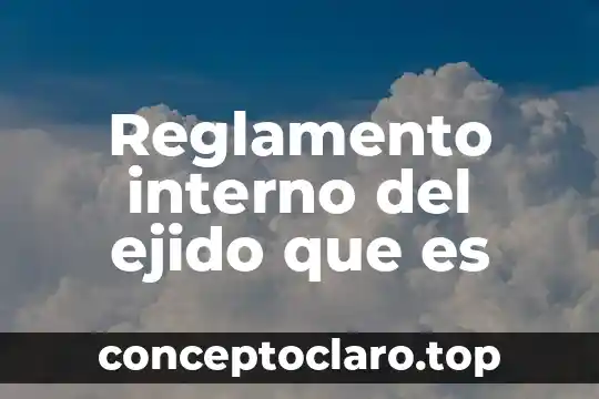 Que es el reglamento de la ley federal de turismo 5 Reglamento interno del ejido que es