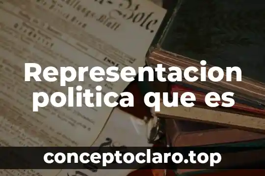 Representacion politica que es