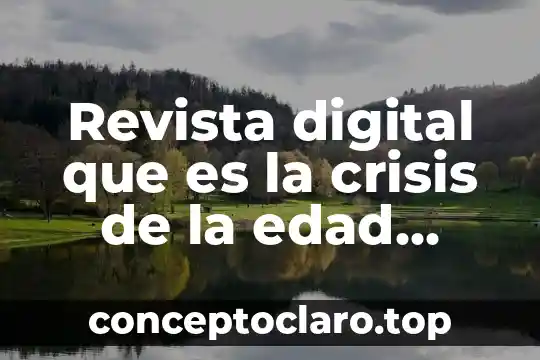 Revista digital que es la crisis de la edad intermedia