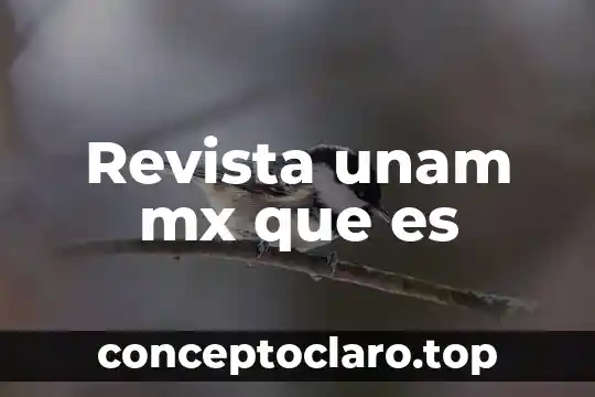 Revista unam mx que es